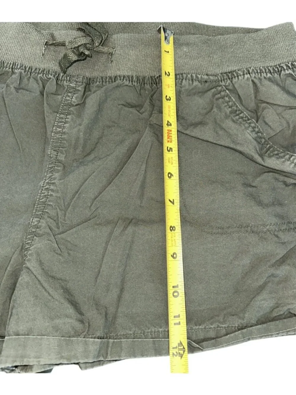 Atmosphere Olive Green Cotton Shorts With Elastic Waist & Pockets Size 16